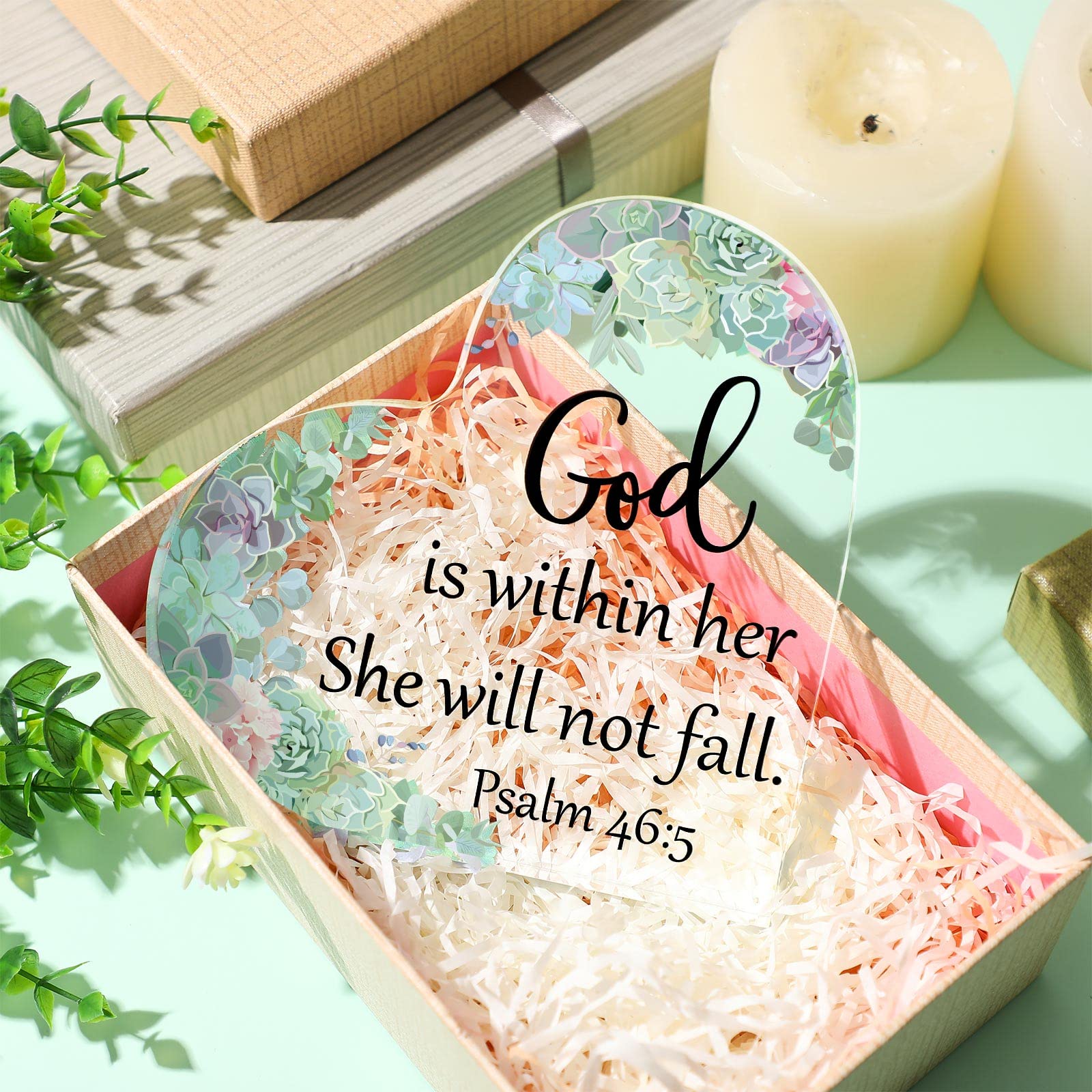 Plaque Arbre De Vie En Acrylique – Cadeau Inspirant Pour Femme, Maman, Amie – Déco Spirituelle Avec Versets Bibliques