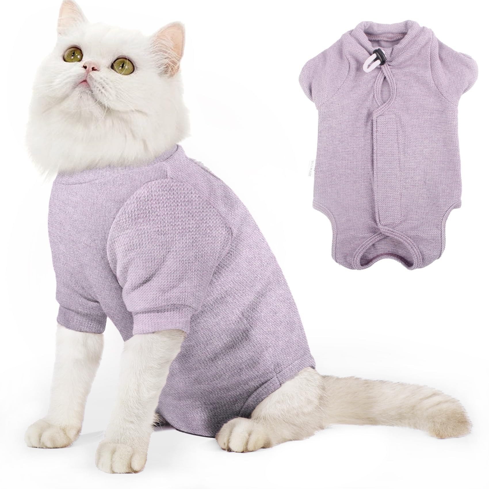 Dotoner Traje de recuperación Profesional para Gatos, Body Gatos postoperatorio Traje de recuperación de cirugía de Gatitos,Collar electrónico Alternativo después de la cirugía Ropa Gato