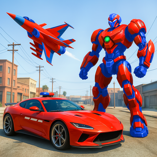 Police AirJet Robot Transformation Games