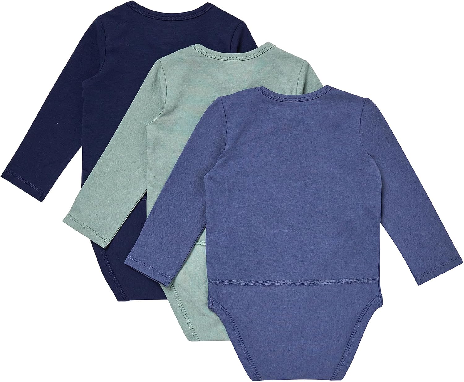 Hanes Unisex Baby Pure Comfort Long Sleeve Bodysuits, Infant Bodysuits, Boys & Girls, 3-pack - Image 2