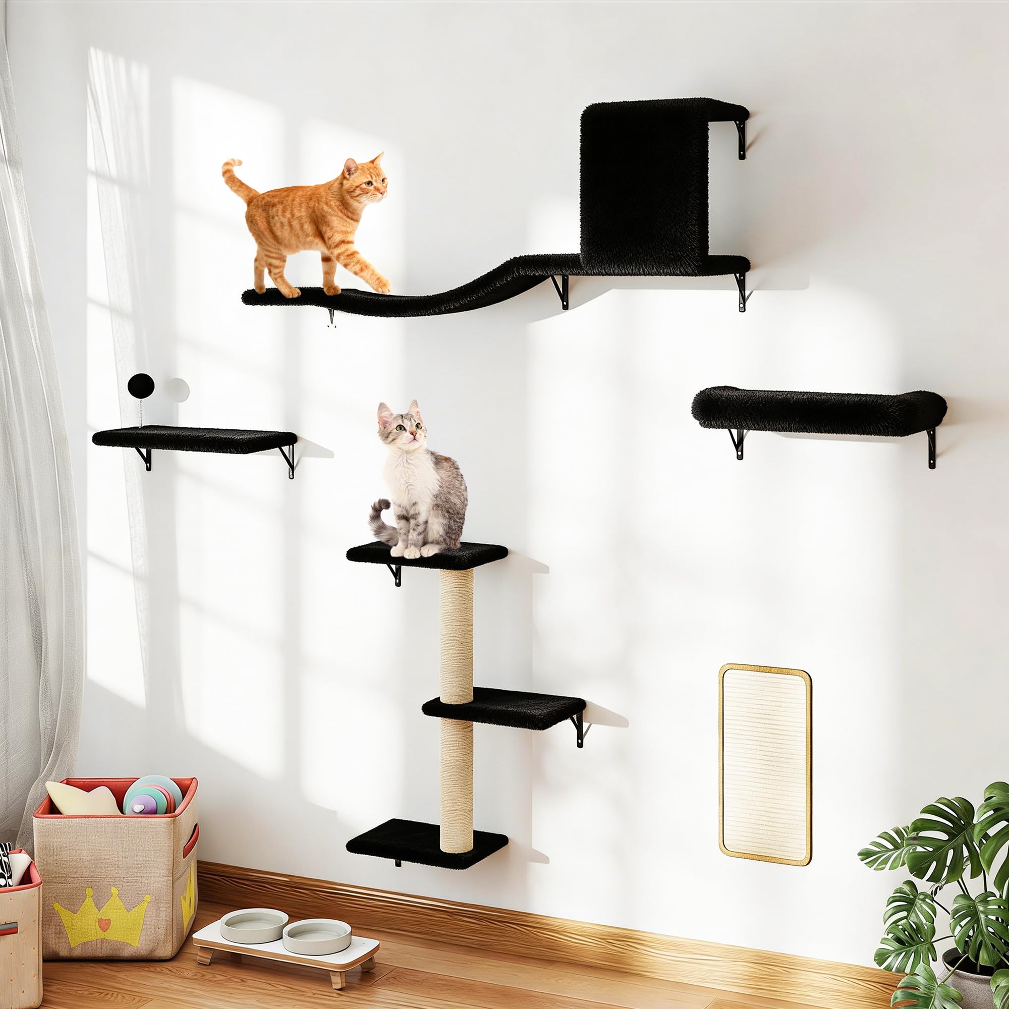 Amazon.com: COZIWOW 5Pcs Wall Mount Cat Tree & Shelf Furniture for