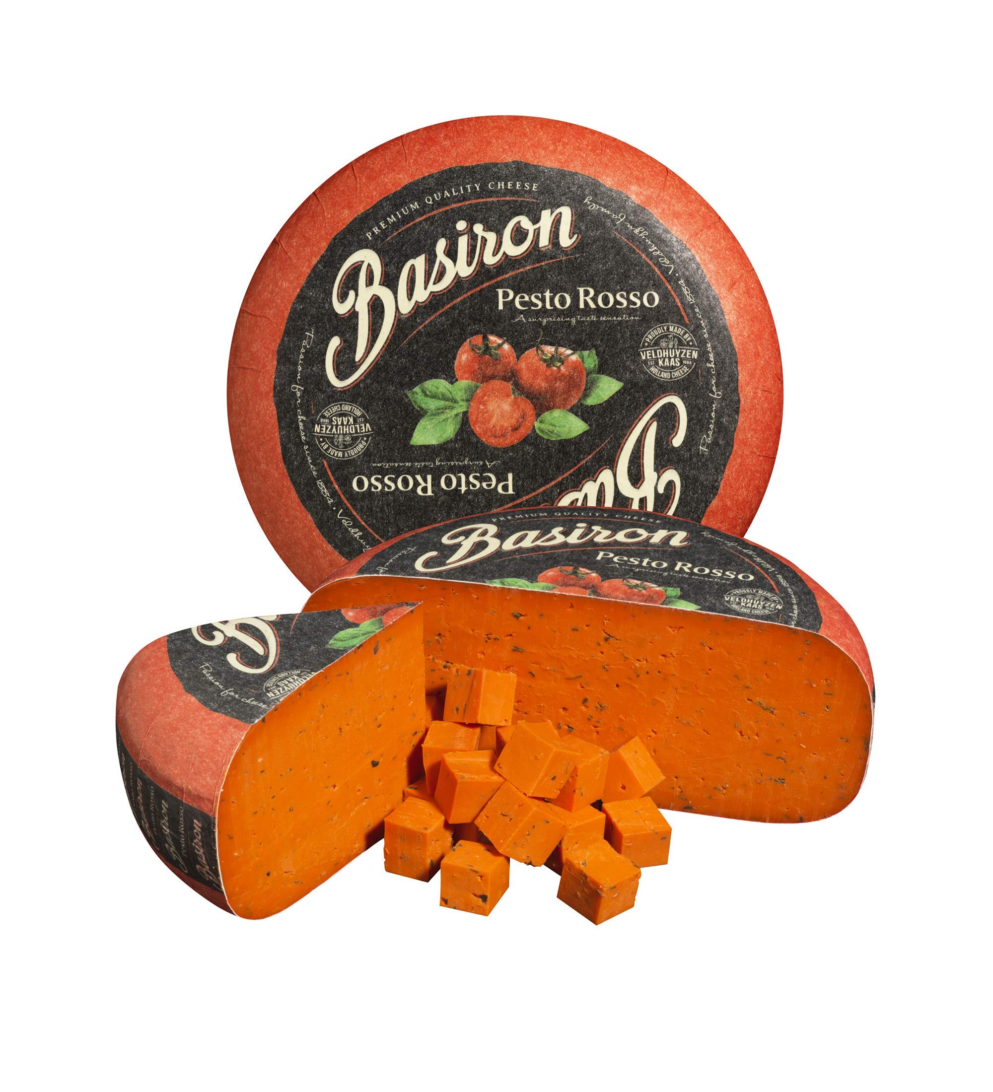 Queso Gouda Pesto Rojo Basiron Cheese 4,5 Kg
