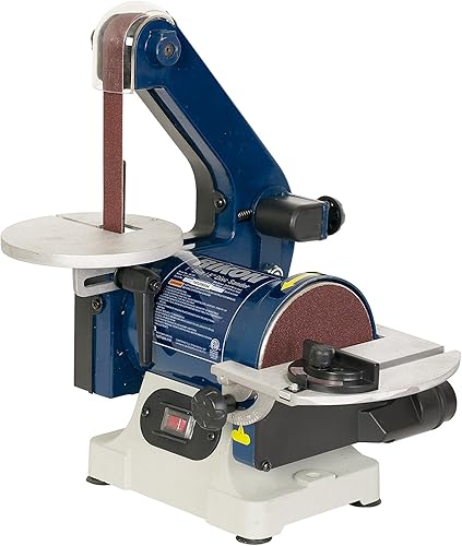 RIKON Power Tools 50-151 correa con lijadora de disco de 5 pulgadas, 1 x 30 pulgadas, azul