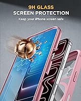 Vista 74 de Miracase Funda magnética para iPhone 14 de 6.1 pulgadas, protector de pantalla de vidrio templado integrado + protector de lente, compatible
