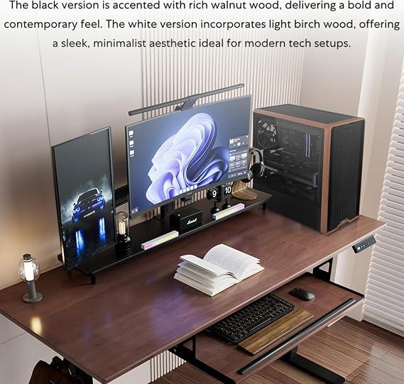 Lian Li LANCOOL 217 ATX Mid-Tower PC Case, 5 PWM Fans, Black Walnut Wood