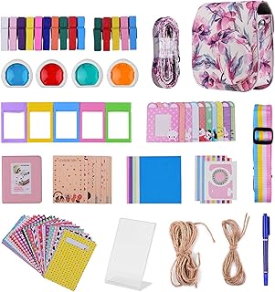 Pacote de acessórios de câmera instantânea de reposição 12 em 1 para Fujifilm Instax Mini 11 com bolsa para câmera/alça para câmera/álbum de fotos/clipes de fotos/moldura para fotos/cadeia de fotos