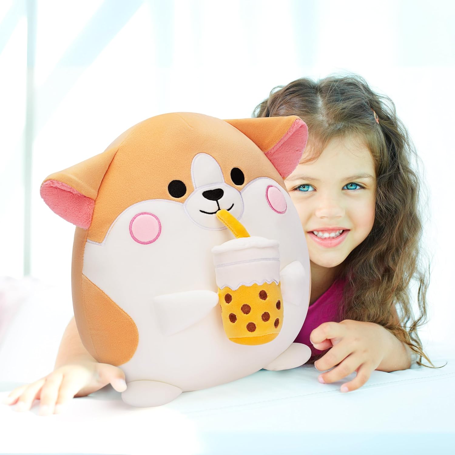 Original 13-inch Corgi Dog Pillow Plush Stuffed Animal Toy Big Size Soft Adorable Plushie,Gift for Kids Women Girls