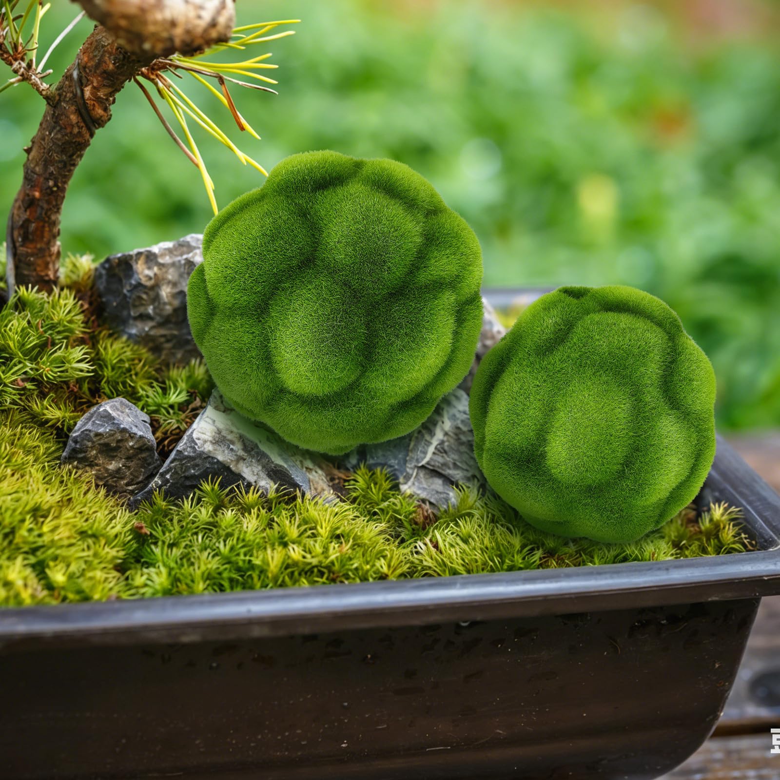 Ciieeo 8 Stück Künstliche Moosbälle aus Flockigem Schaumstoff Grün Dekorative Moos Topiary Kugeln mit Sicheren Materialien Robust für Heim und Bürodekoration Geeignet