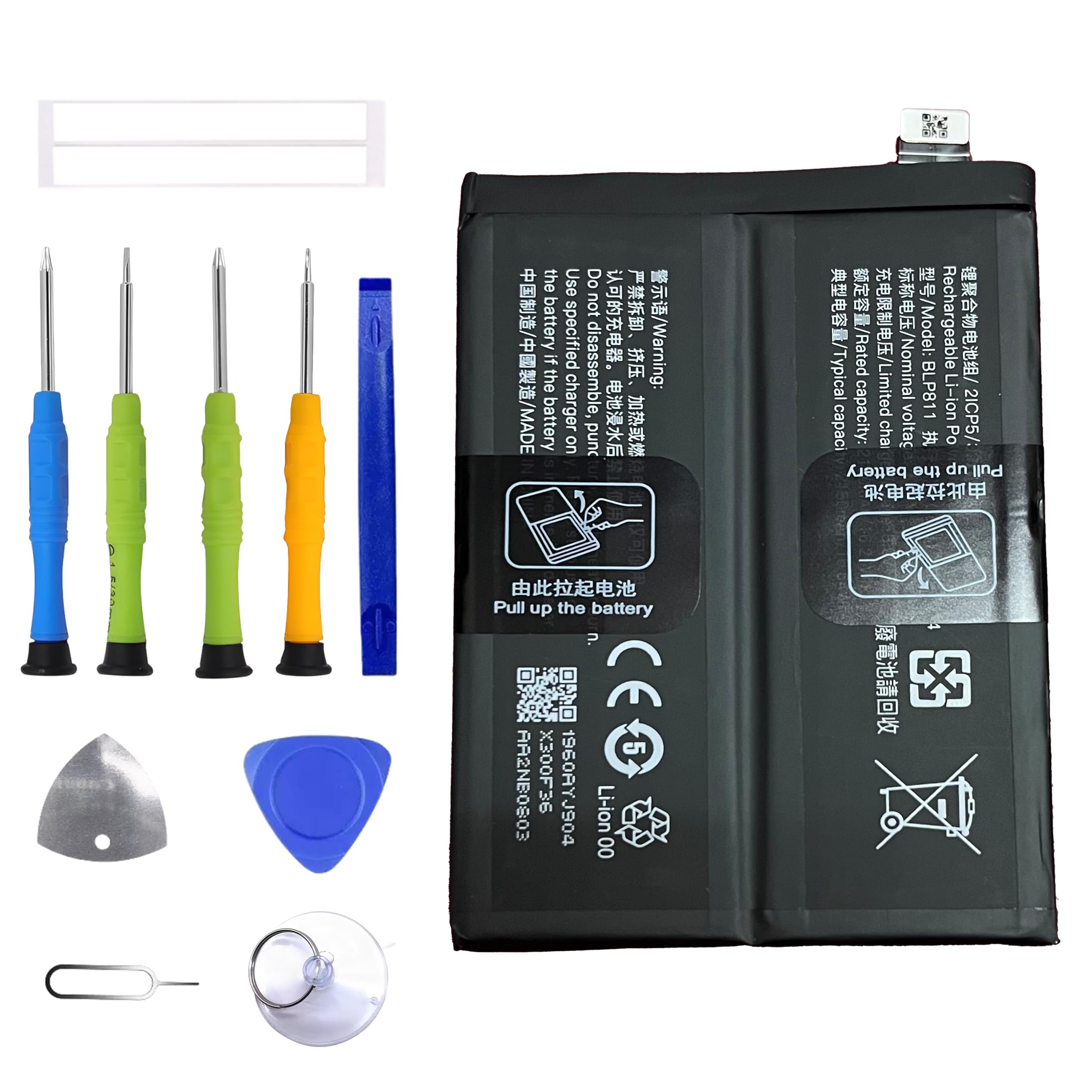 BLP811 Batteria di ricambio compatibile con Oppo Find X3 Lite & Oppo Find X2 Neo con set di attrezzi