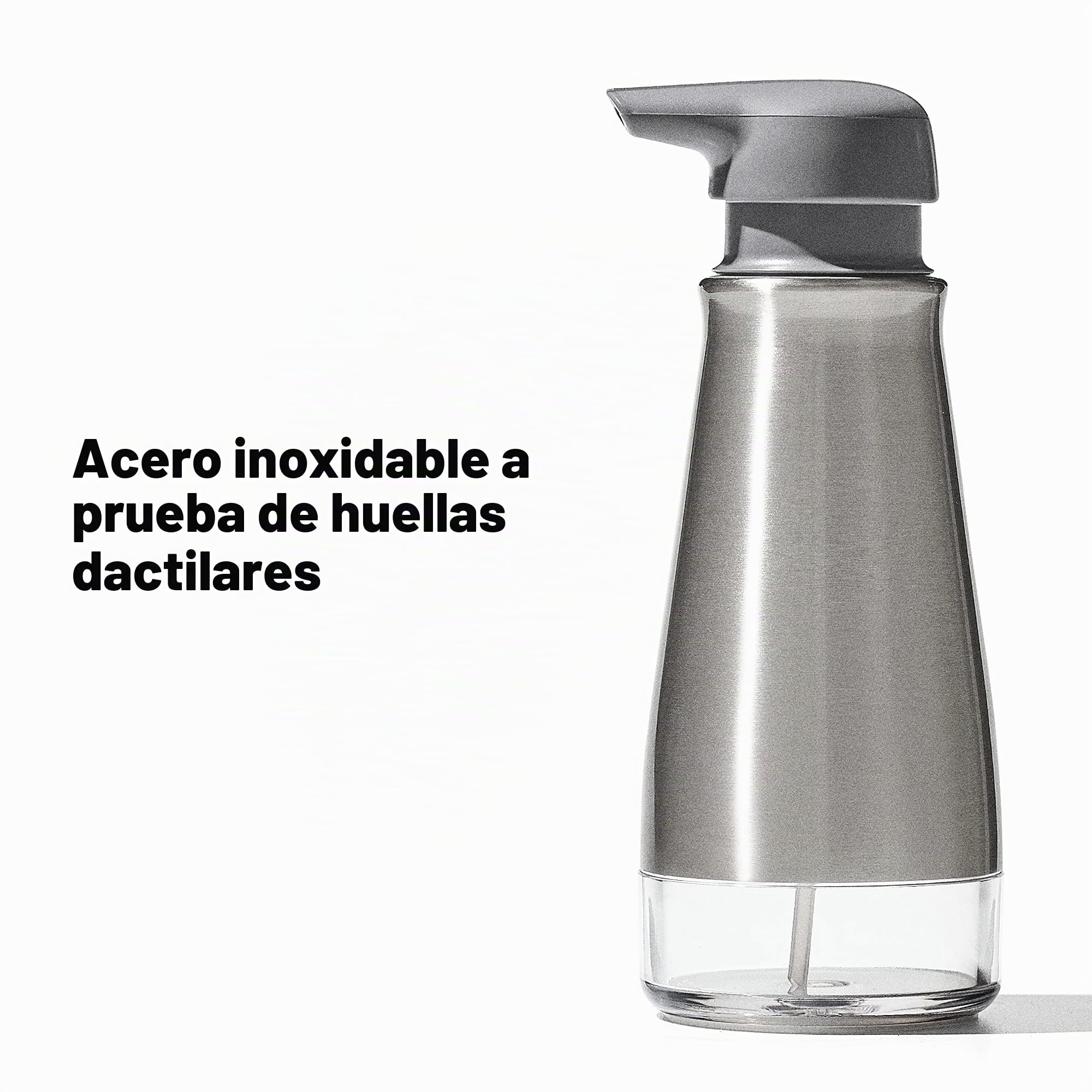 OXO 13331100 Dispensador de jabón espumoso, Acero Inoxidable, Transparente