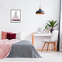 Vista 2 de The Stupell Home Decor Collection Book Stack Fashion Candle Pink Rose