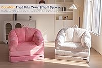 Vista 7 de MAXYOYO Sofá cama plegable con respaldo, sofá cama plegable sin hueso con asa, puf convertible 2 en 1, sillón a sofá tumbona, cómodo sofá plegable