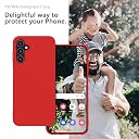 YATWIN Silicone Back Case for Samsung Galaxy A35, Soft-Touch Phone Back Cover for Samsung Galaxy A35 - Red gallery image