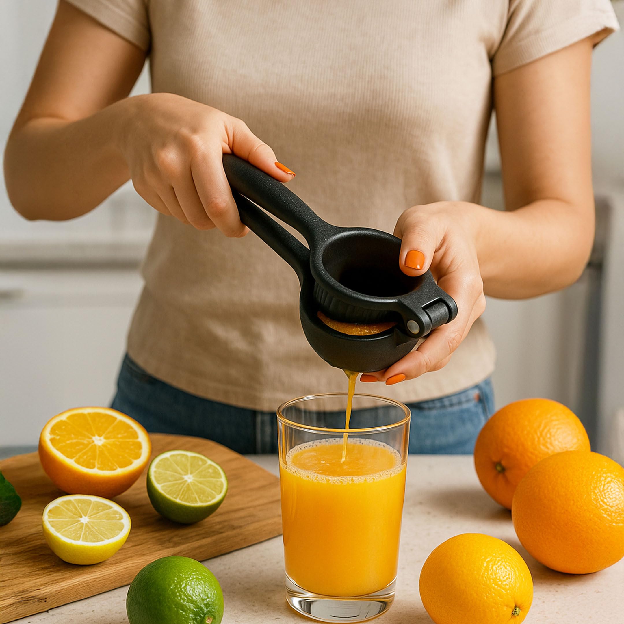 Deconox Döküm Limon Sıkacağı Limon Presi Büyük Boy 24 cm, Siyah Metal Limon Sıkacağı, Döküm Narenciye Sıkacağı (DÖKÜM LİMON SIKICI)