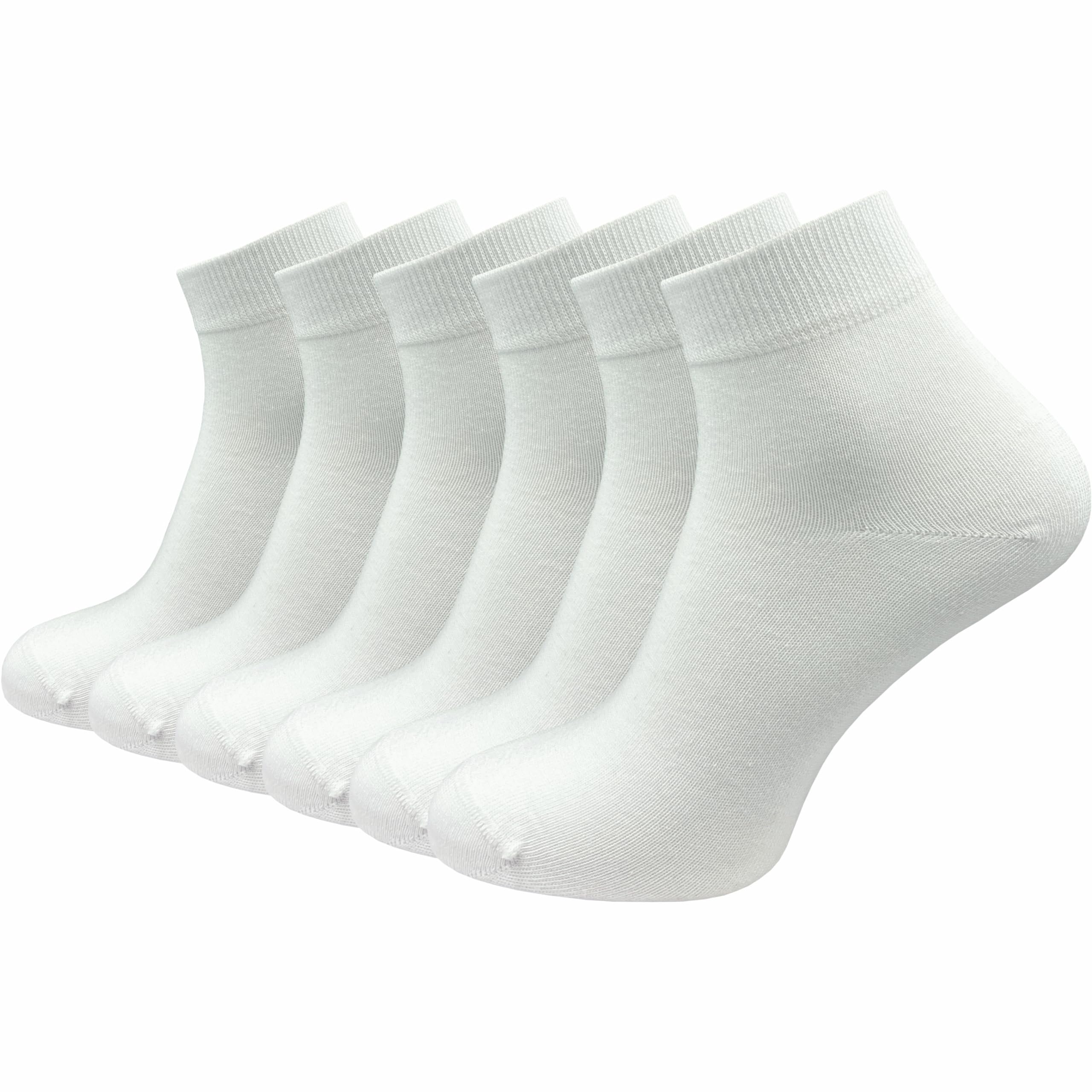GAWILO Calzini da donna Quarter in 100% puro cotone (6 paia | 10 paia) | Piedini senza cuciture pressanti sulle dita dei piedi
