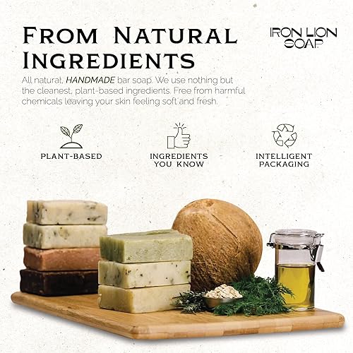 Miniatura 4 de Iron Lion Soap - MUSK MARRUECOS, hecho a mano, orgánico, a base de plantas, jabón en barra, jabón de manos, jabón corporal, jabón de baño, natural,