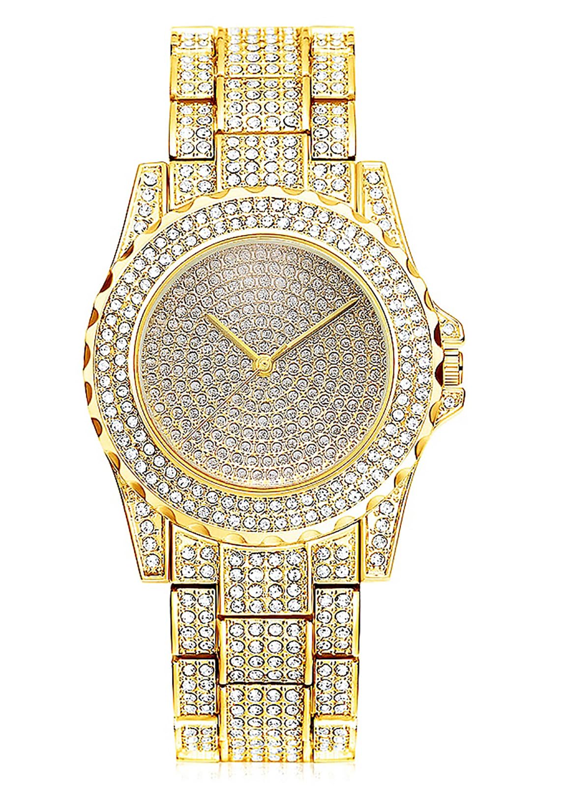 ADSBIAOYEUnisex Luxury Diamond Watch Fashion Large dial Roman Numerals with Calendar Watch