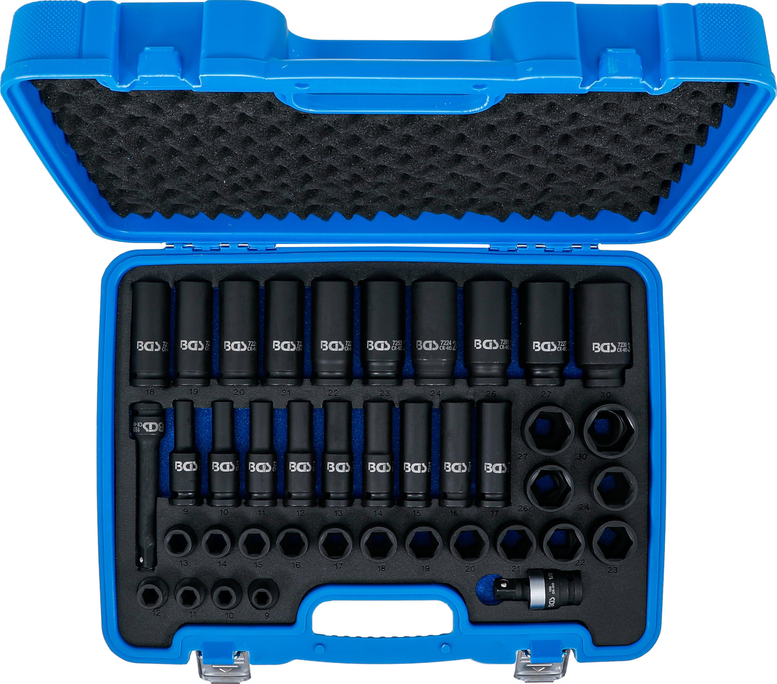 BGS 7280 | Set di bussole esagonali | 12,5 mm (1/2") | 9 - 30 mm | 40 pz.