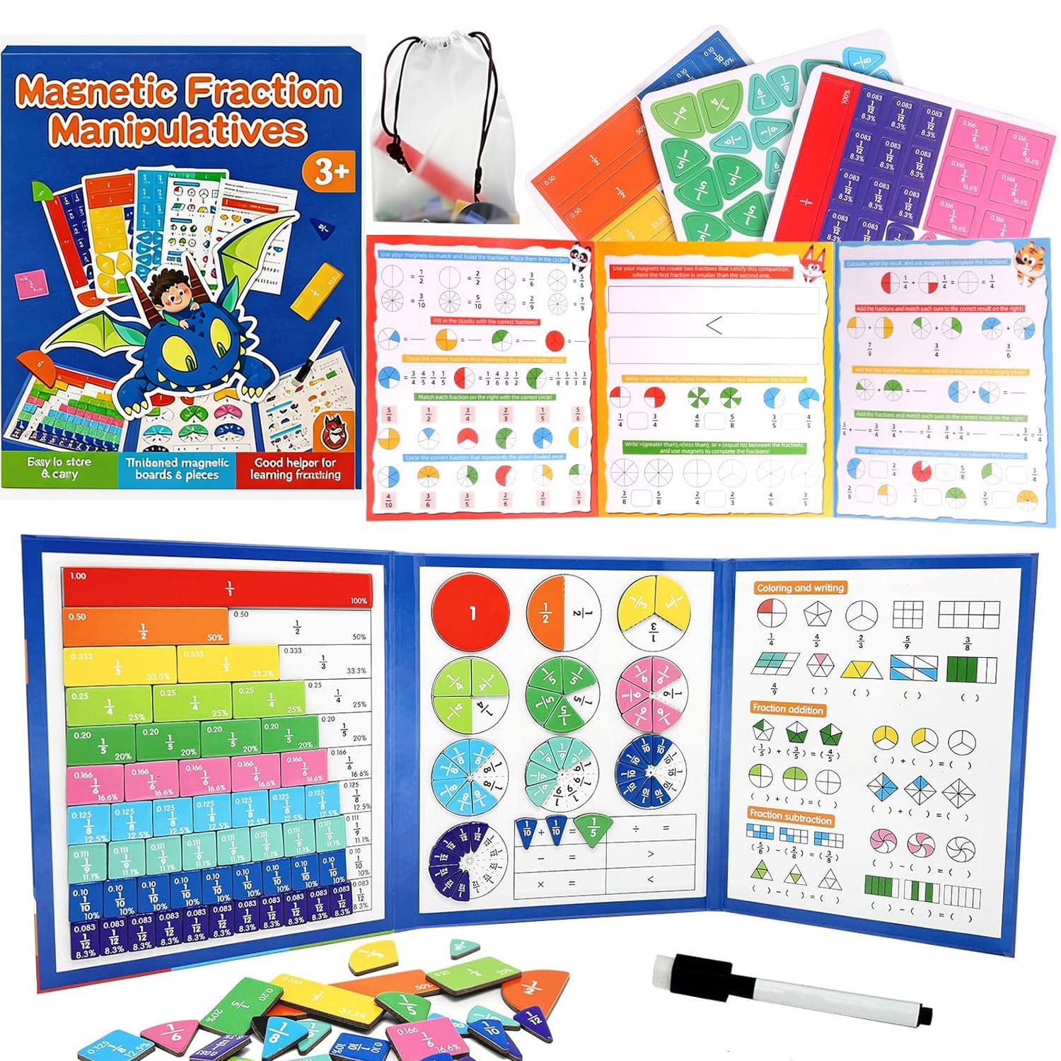 50% OFF ViKiulen Magnetic Fraction Demonstration Book