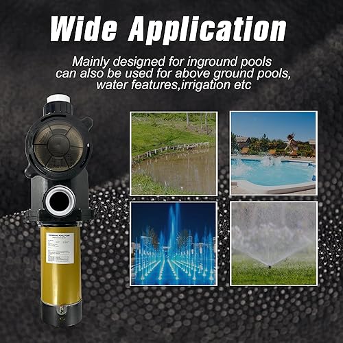 Miniatura 7 de Bomba de piscina PureBy InAbove Gound de 2.5 HP, motor de piscina de doble voltaje de 115230 V, caudal 6480 GPH, tamaño de puerto de 2 pulgadas con