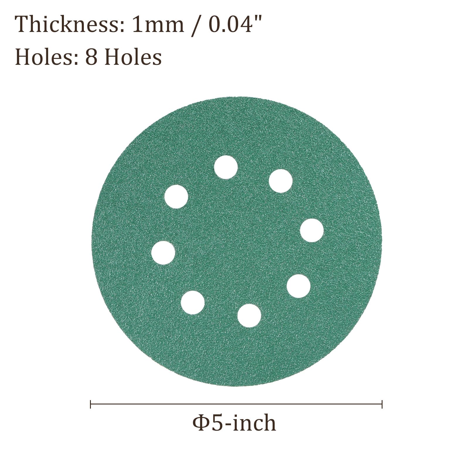 Kozelo 5-Inch 60 Grit Hook & Loop Sanding Discs, 25 Pack - Image 3