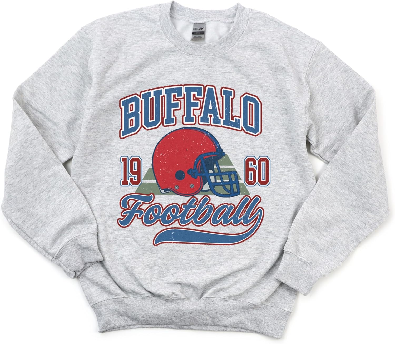 Daytee Game Day Vintage Distressed Buffalo Sweatshirt | Unisex Retro Football Crewneck