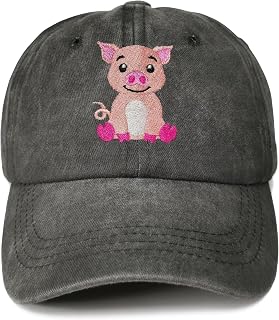 Embroidered Kids Baseball Hats for Boy Girl | Adjustable Washed Cotton Vintage Toddler Dad Hat, Kawaii Animals Pet Lover Trucker Hats for Child Gifts, Christmas Birthday
