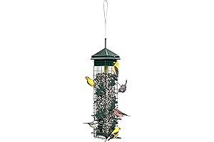 Squirrel Solution200 Squirrel-proof Bird Feeder w/6 Feeding Ports, 3.4-Pound Seed Capacity, Free Seed Funnel