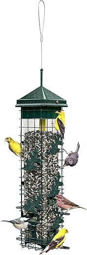 Squirrel Solution200 Squirrel-proof Bird Feeder w/6 Feeding Ports, 3.4-pound Seed Capacity, Free Seed Funnel