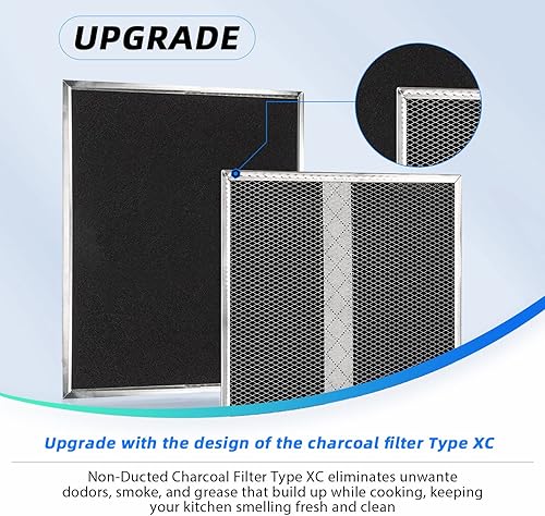 Miniatura 2 de HPF30 - Kit de filtros de carbón sin conductos para campana extractora, para modelos Broan de doble filtro S97020466 compatible con filtros XC de la