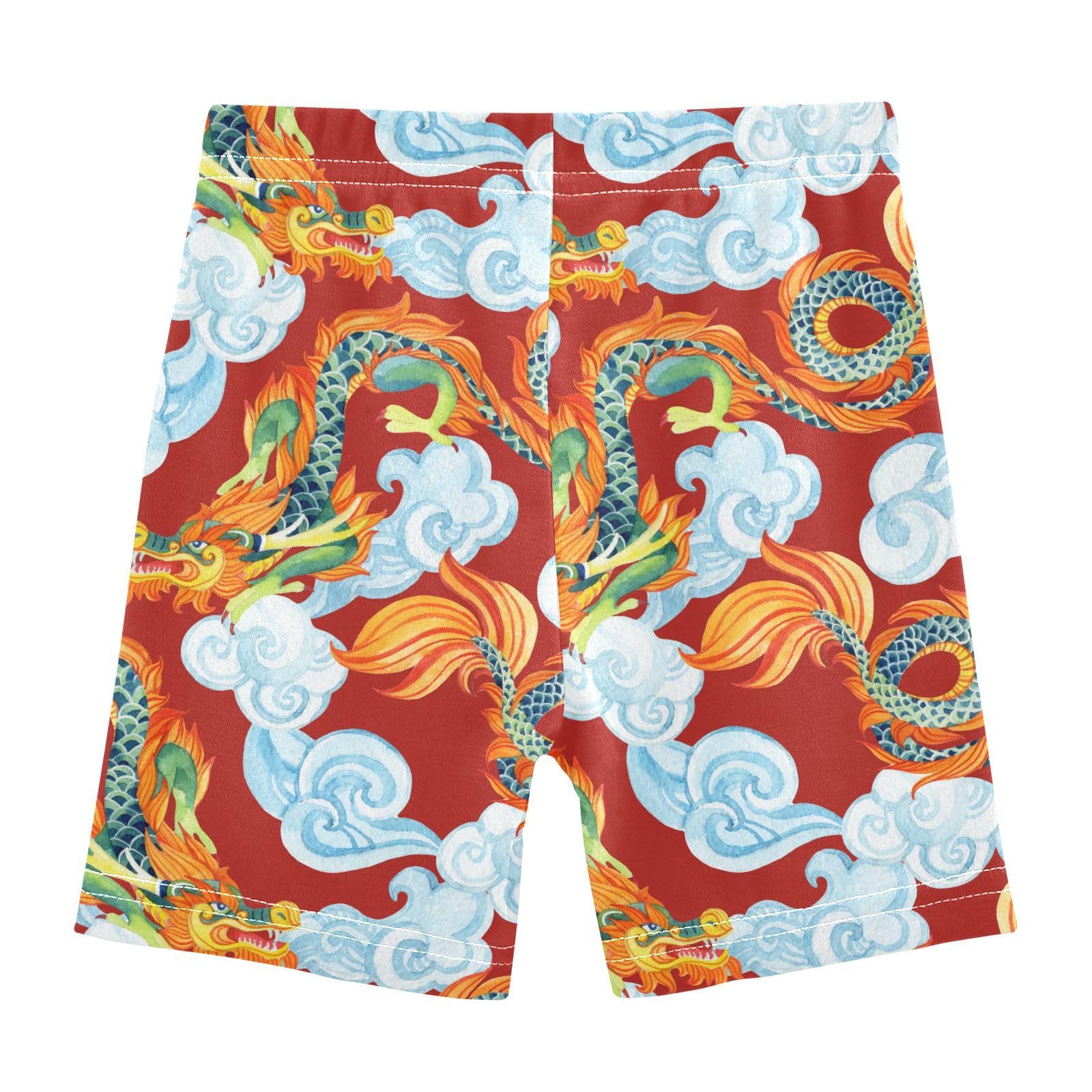 JHKKU Girls Dragon Shorts Cotton Cartwheel Bike Kids Biker Under Dress Dance Short Girl Clothes 8Y