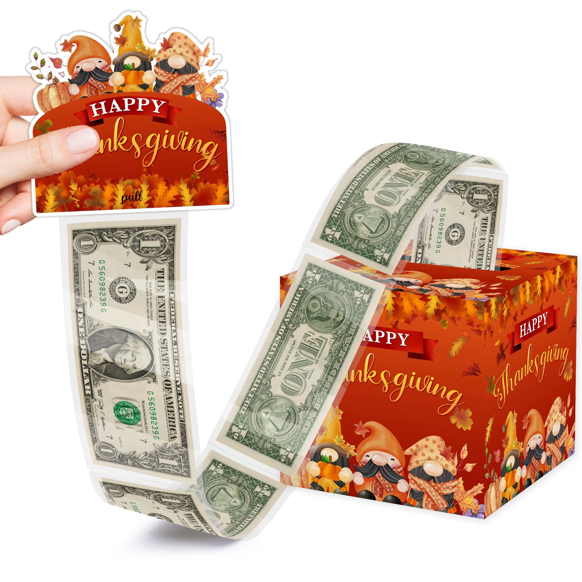 Thanksgiving Money Gift Box | Cash Pull Surprise Box For Kids, Women, Men | Holiday Money Present