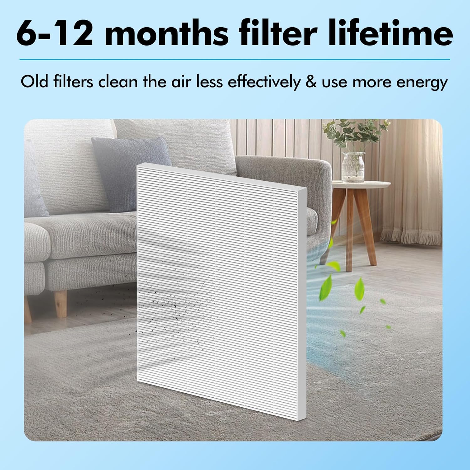 C545 HEPA Replacement Filter Compatible with Winix C545 Air Purifier Type S, 2 Pack H13 Ture HEPA & 8 Activated Carbon Pre-Filter - Image 7