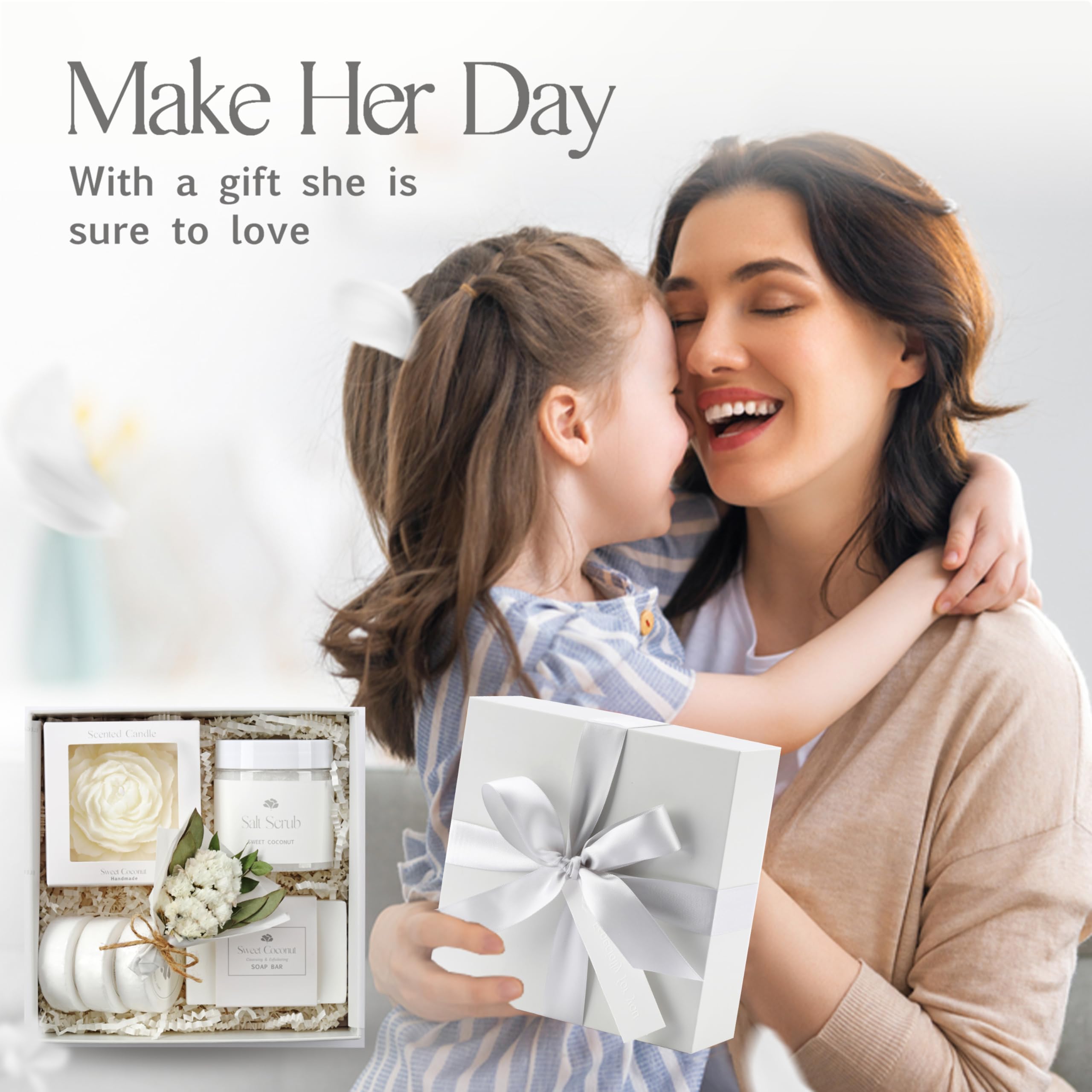 LaurGifts Dolce Cocco Spa Box – Cestino regalo di compleanno per donne, sorella, mamma, moglie – Scatola regalo di compleanno per lei – Cestino regalo per donne – Idea regalo di compleanno