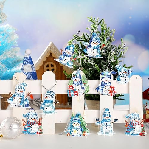 Miniatura 2 de 20 etiquetas de pintura de diamantes para el día de San Valentín, bricolaje, pintura de diamante, llavero colgante de árbol de Navidad, tarjetas de