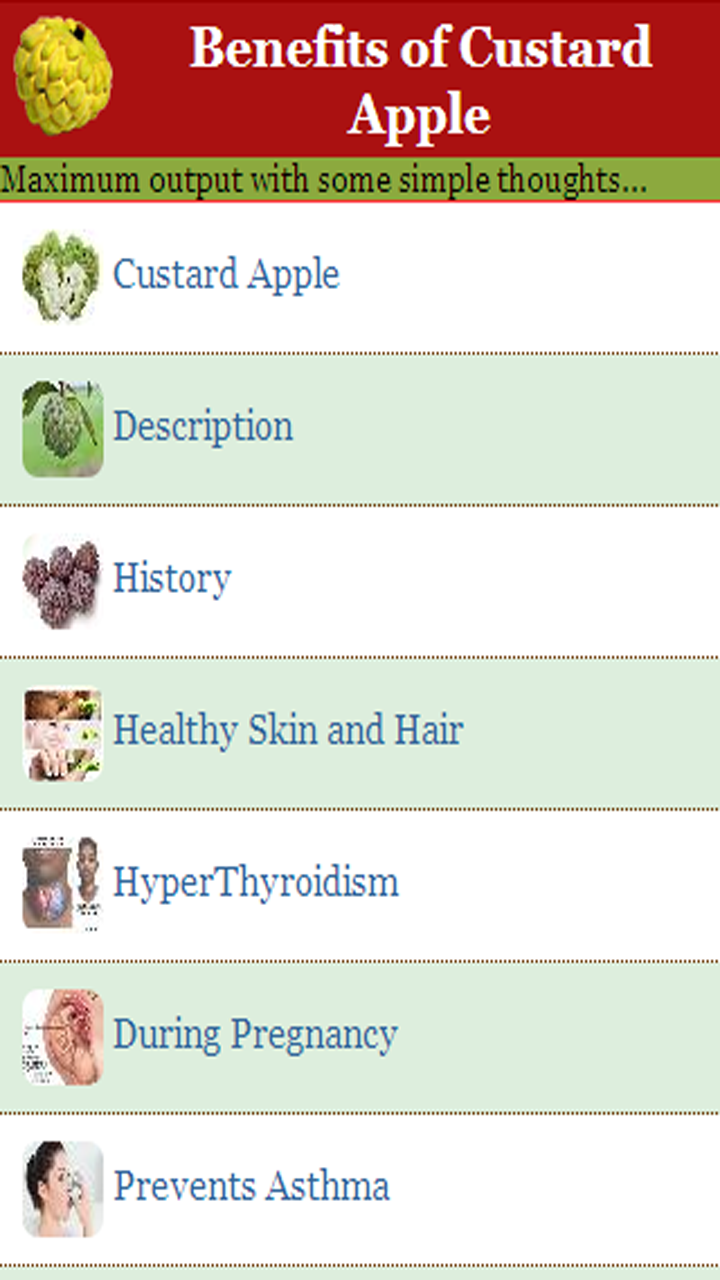 Aplicación Benefits of Custard Apple en Amazon Appstore