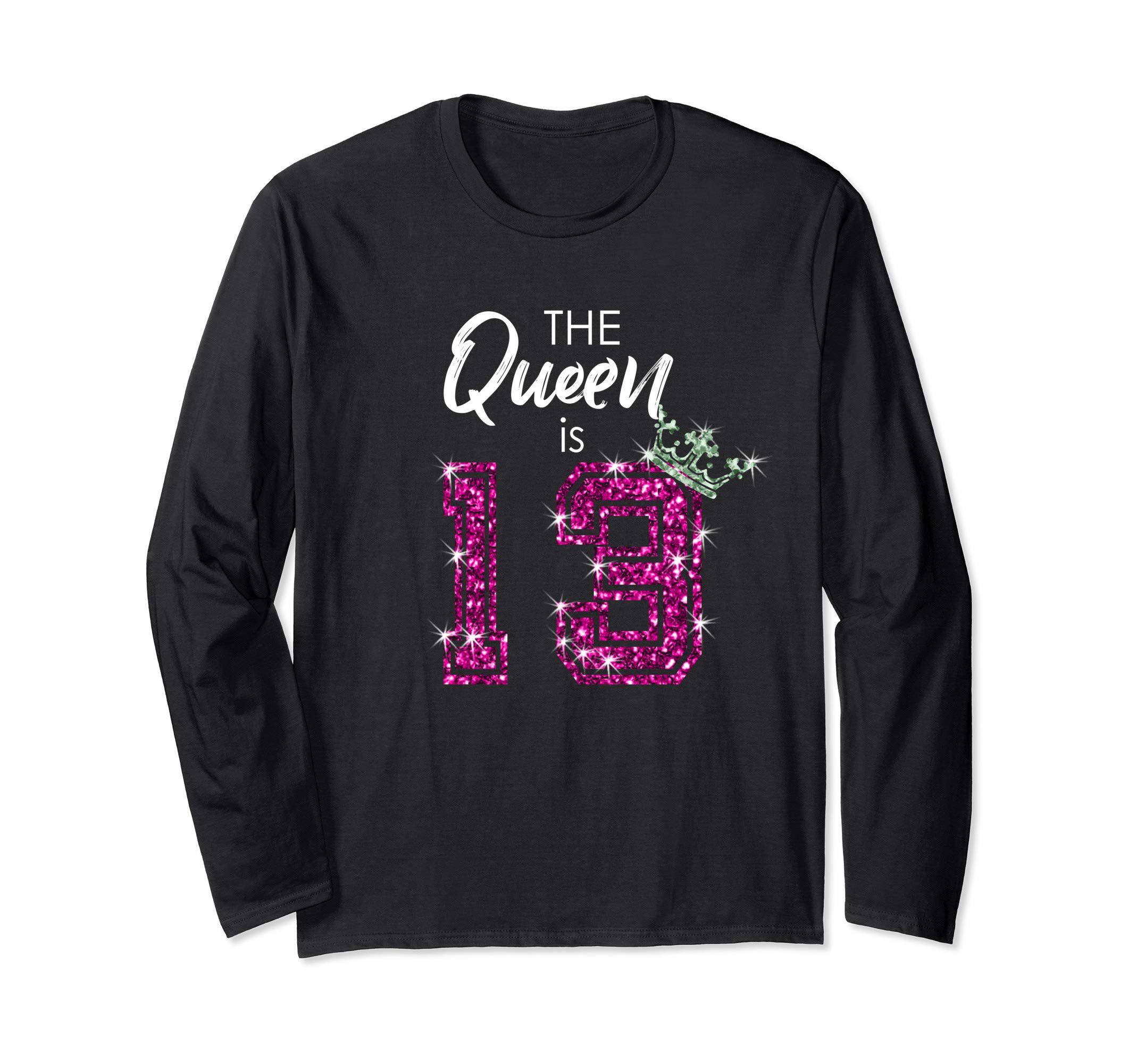 13th Birthday Queen Long Sleeve T-Shirt for Teenage Girls