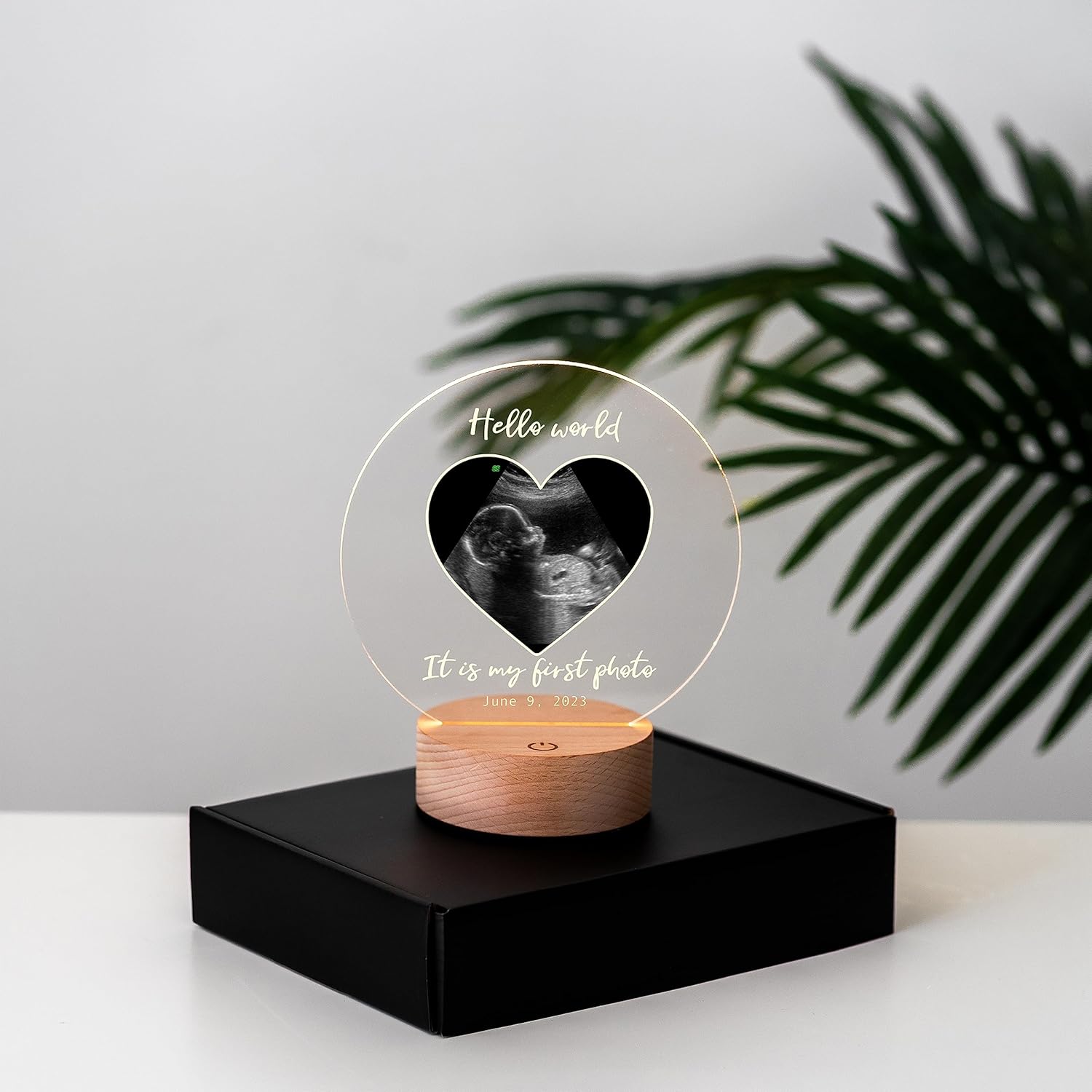 Pregnancy Announcement Ultrasound Plaque Dad To Be Gift Baby Sonogram Picture Frame Grandparents To Be Gift Baby Scan Acrylic Plaque (RPV2)