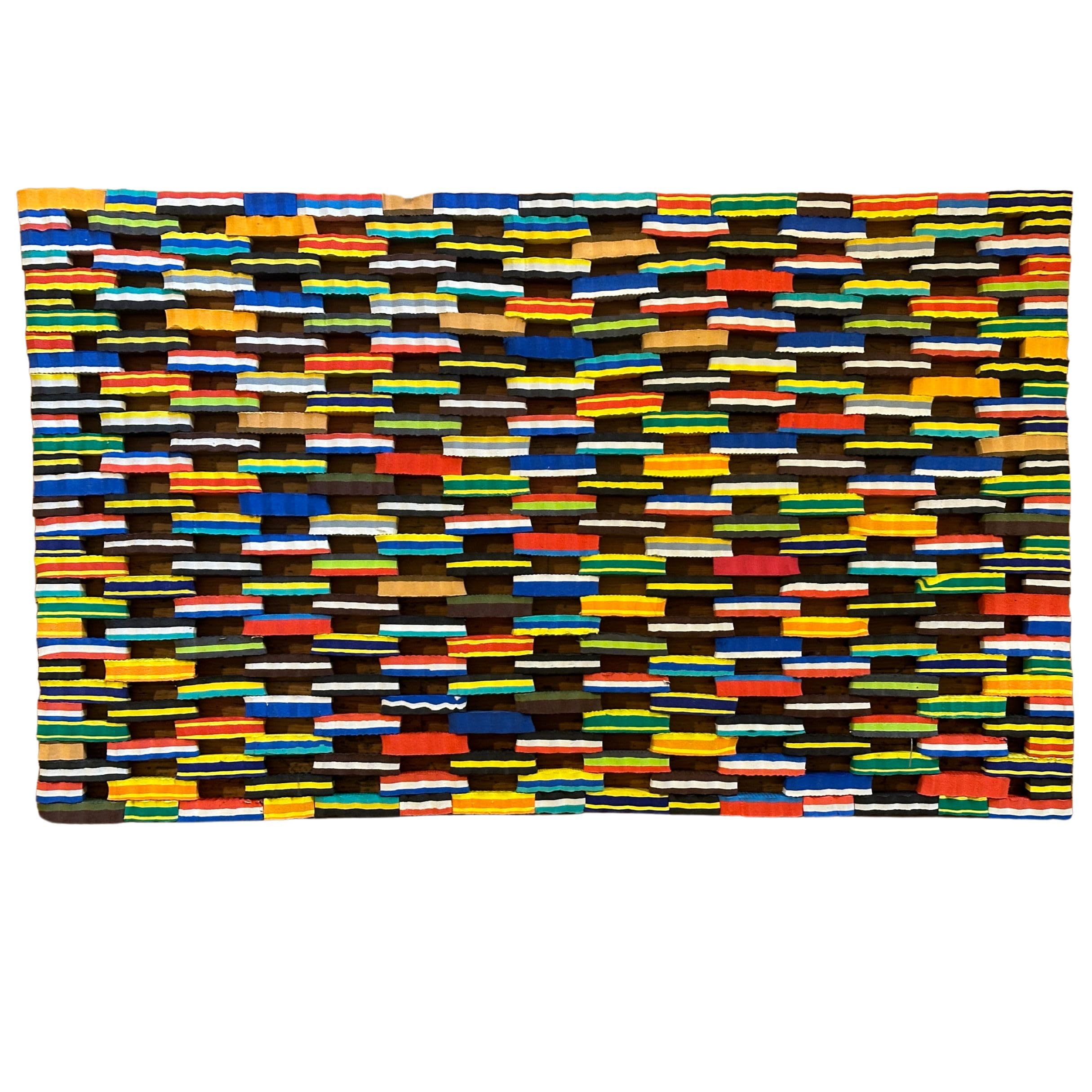 Summer Flip Flop Door Mat Outdoor-Colorful Eco-Friendly Doormat, Unique Design,18" x 30", Made from Recycled Flip Flops