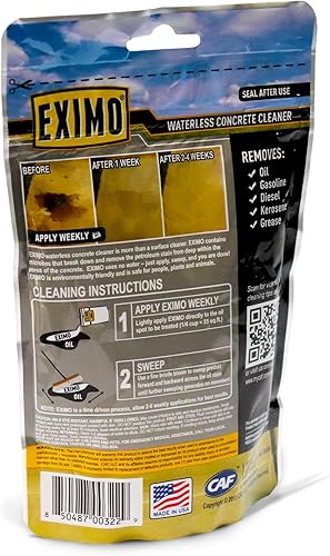 Miniatura 2 de CAF Outdoor Cleaning EXIMO® Waterless Concrete Cleaner for Driveway, Garage, Basement, and Walkway Surfaces (0.75lbs)