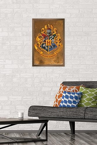 Vista 80 de Trends International Póster de pared Harry Potter Hogwarts Crest, 22.375 x 34 Versión con marco negro