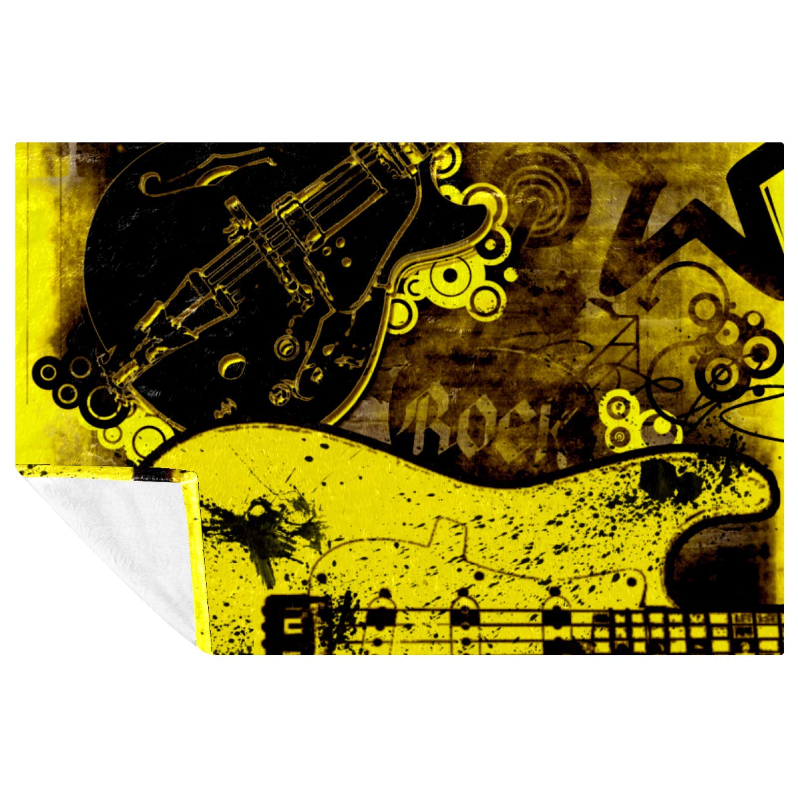Couverture chaude Rock N Roll 150x100 cm avec isolation thermique pour lit et camping