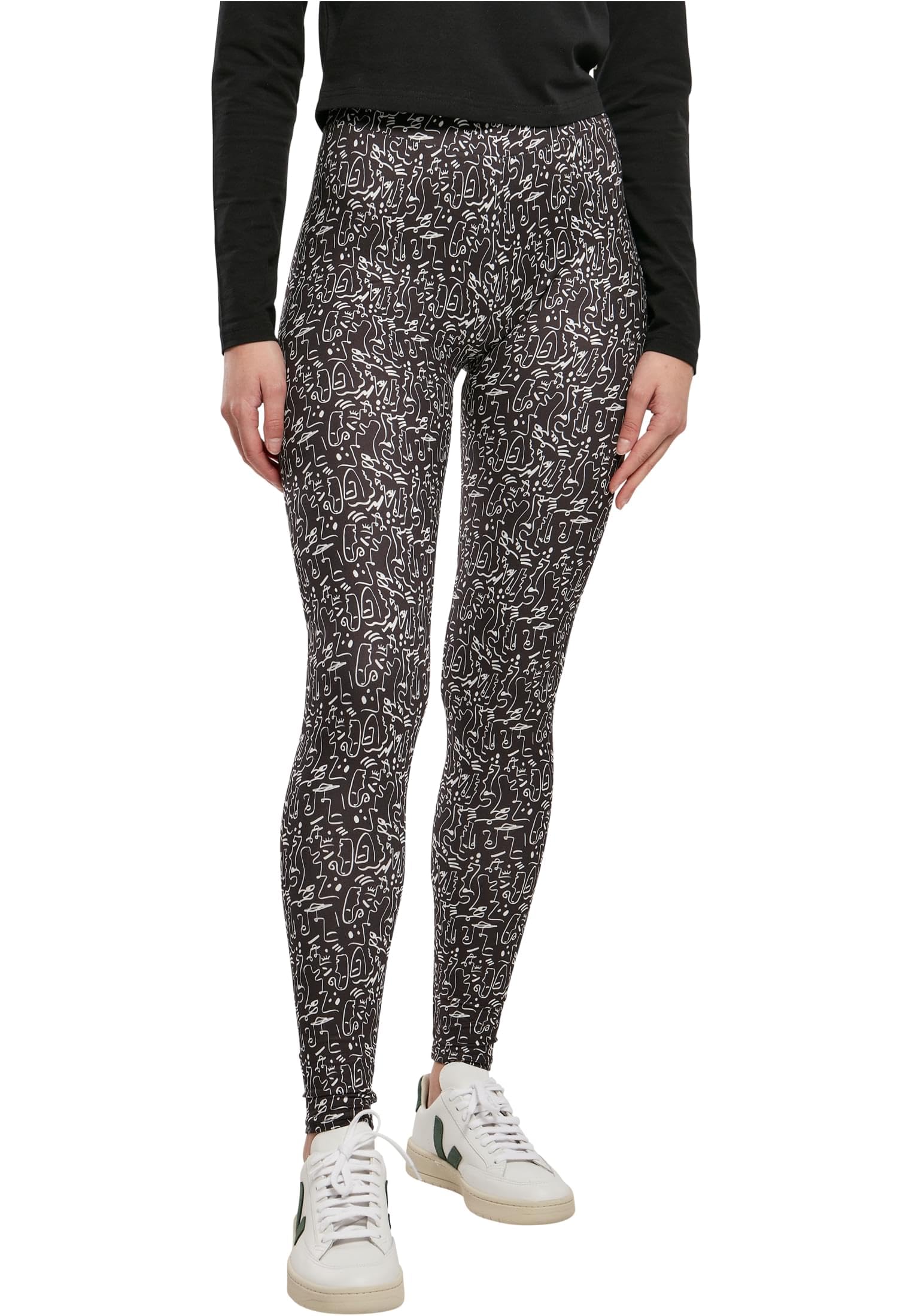 Urban Classics Women's Blackline Soft Aop Leggings Leggings Available In Many Sizes Xs - 5XL, S