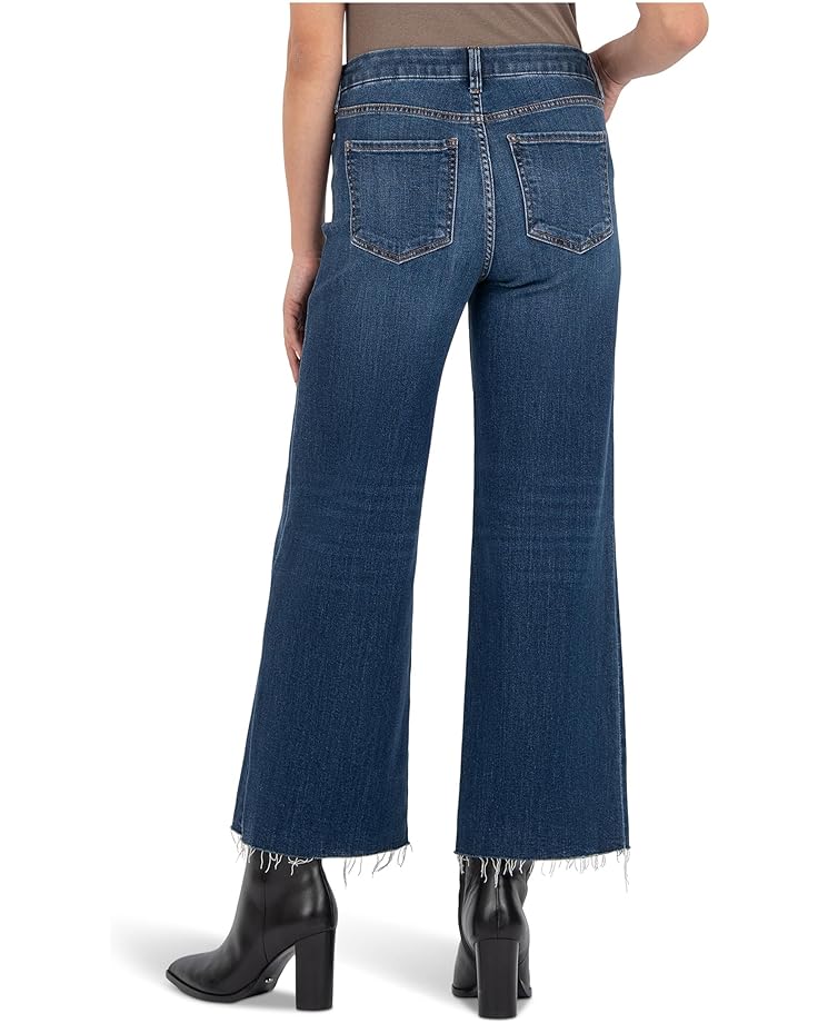 KUT from the Kloth Meg High-Rise Fab Ab Wide Leg Raw Hem - #2 of 3