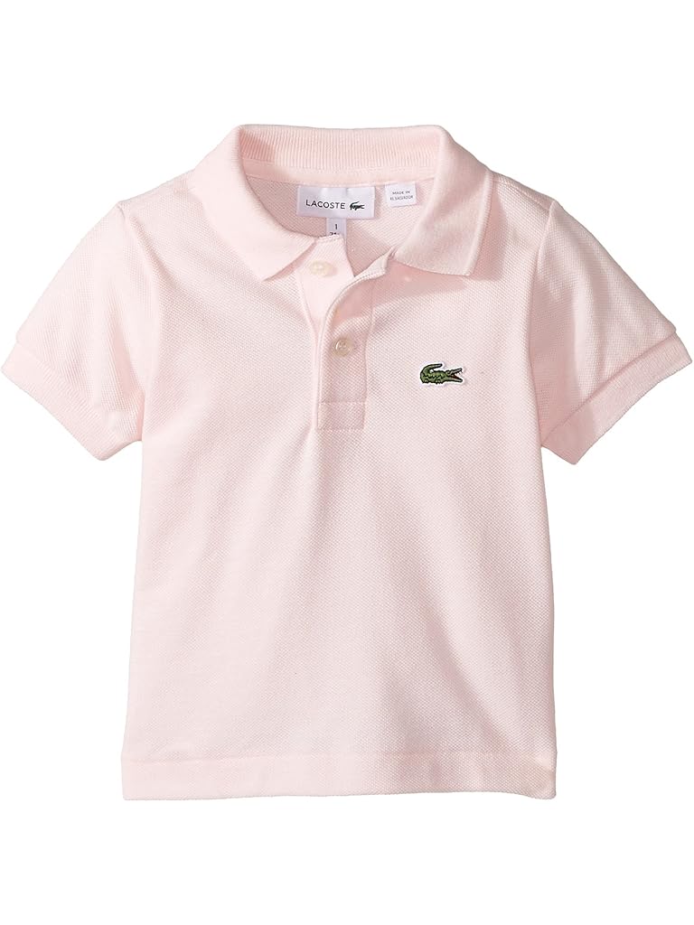 Pink Lacoste L1812 Short Sleeve Classic Pique Polo (Toddler/Little Kids/Big Kids)