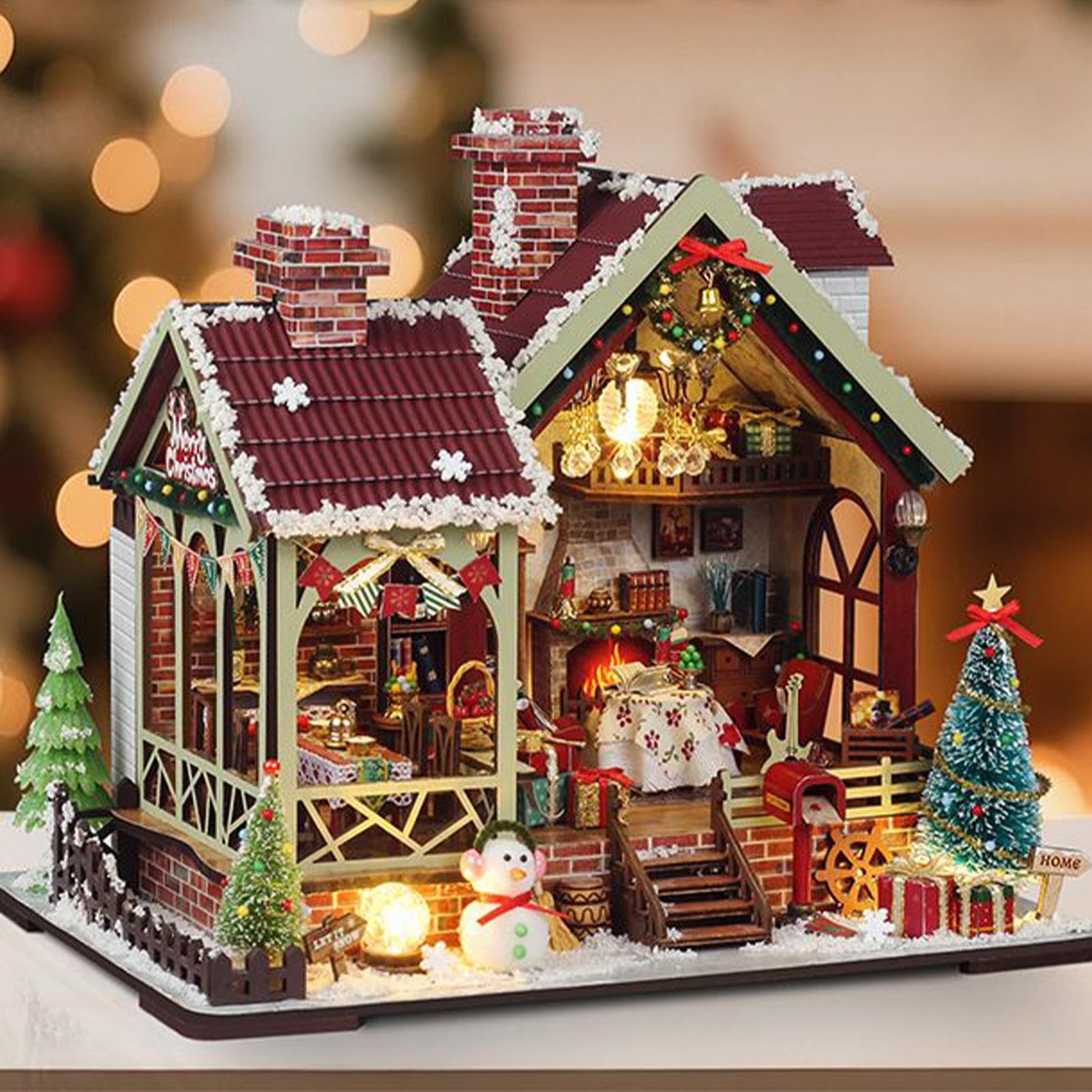 Kit Per Costruire Una Casa In Miniatura | Artigianale 3D Fai Da Te | In Legno,Kit Di Costruzione Di Case In Miniatura Per Famiglie E Adulti,Per Famiglia Ragazzi Ragazze Adolescenti Bambini
