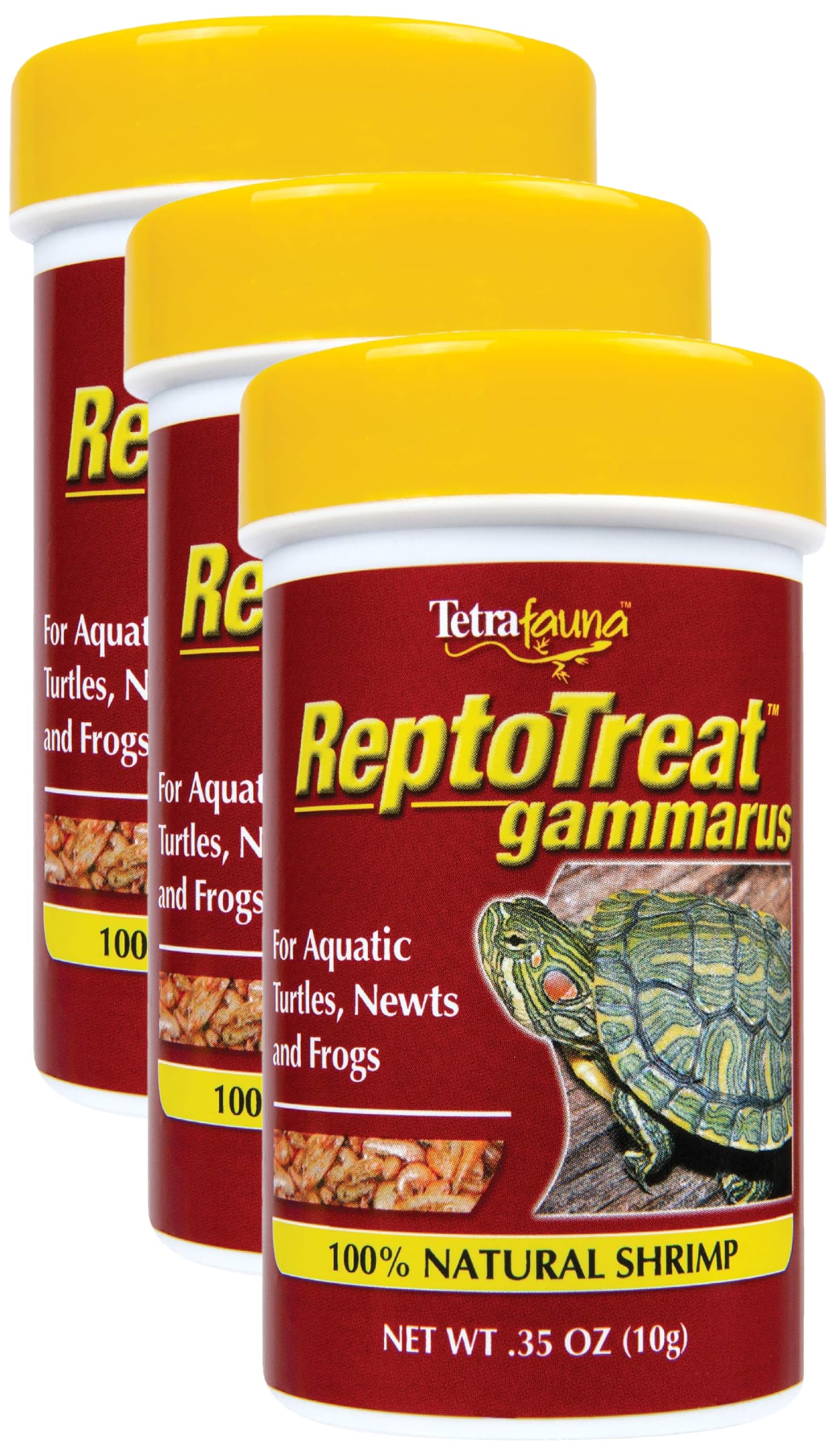 ReptoTreat Gammarus 0.35 Ounce, Shrimp Treat for Aquatic Turtles, Newts and Frogs,100% Shrimp (Pack of 3)