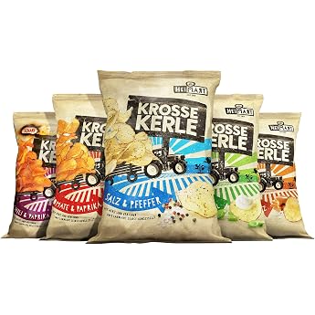 Krosse Kerle Chips 5er Kennlernbox HeiMart 5 T ten - 5 Sorten 5 x 115 g