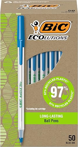 BIC Ecolutions Bolígrafo redondo de punta de bola punta media 10 mm