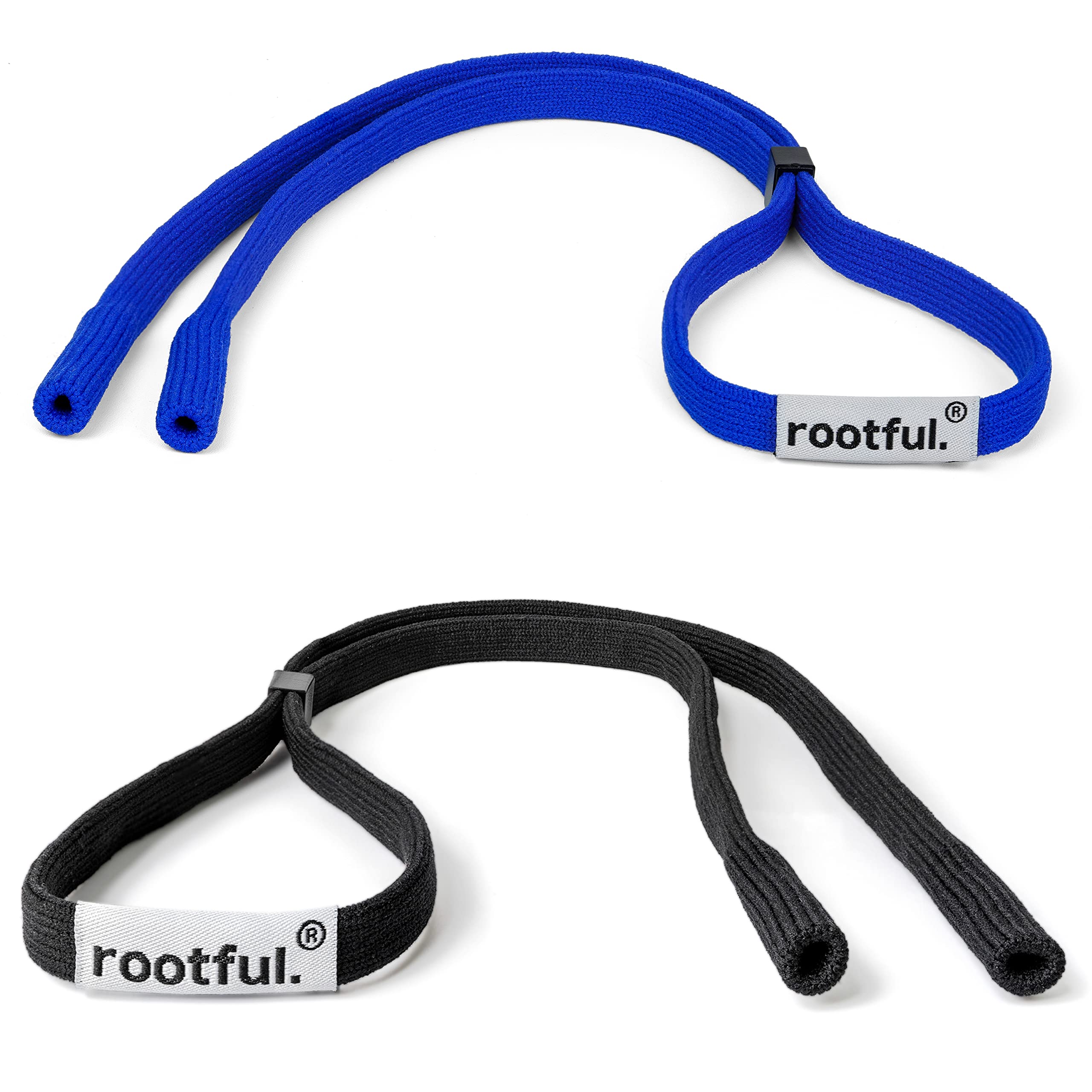 rootful.Cinta de gafas deportivas Pro | Potente banda para gafas deportivas y gafas de sol | máxima protección en actividades | incluye paño de limpieza | calidad de marca alemana | 2 unidades